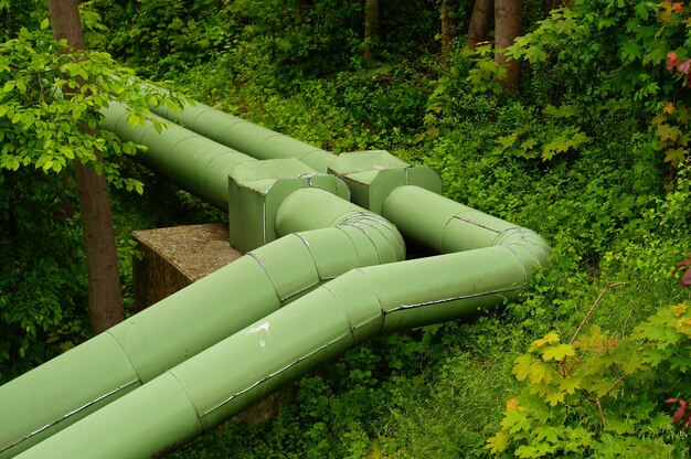 Photo un pipeline de chauffage urbain à francfort