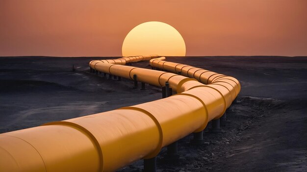 Photo le pipeline jaune