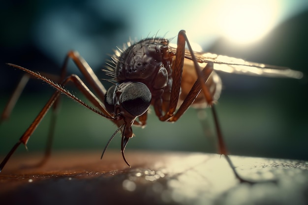 Une piqûre de moustique sur l'homme