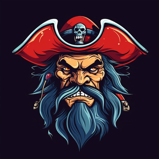 pirate de logo de dessin animé