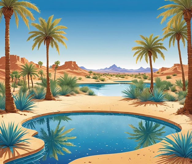 une piscine dans le désert