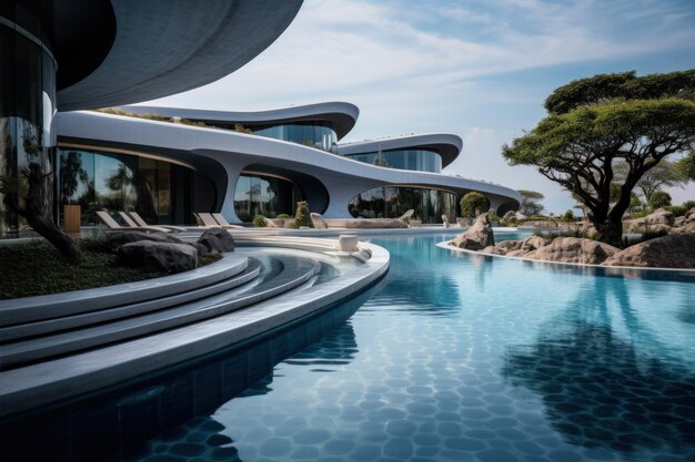 Piscine dans un hôtel de luxe sur l'île de Sardaigne