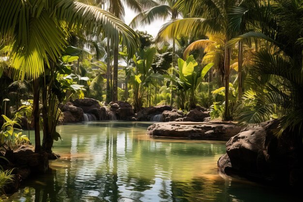 Photo piscine dans le jardin