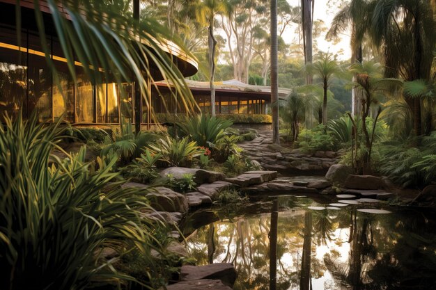 piscine dans le jardin