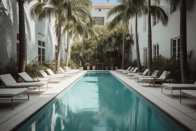 La piscine de l'hotel miami