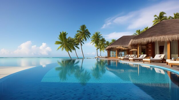 la piscine à ou près des Maldives à Sunny