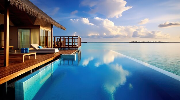 la piscine à ou près des Maldives à Sunny