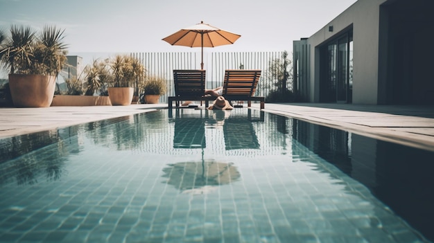 La piscine de ou à proximité de l'hôtel la casa