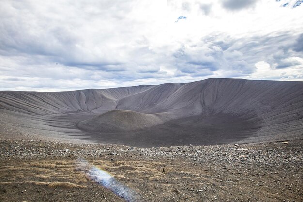 Piscines d'eau bouillante dans le paysage dans le parc Myvatn Islande