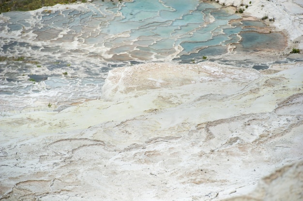 Piscines et terrasses en travertin naturel, Pamukkale, Turquie