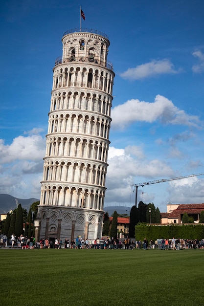 Pise italie célèbre vue sur la tour penchée