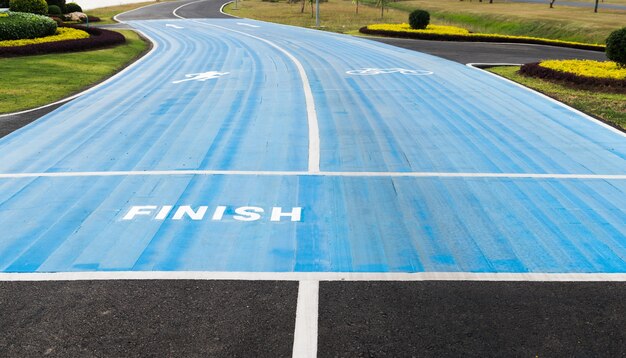 Piste de course en cours d&#39;exécution