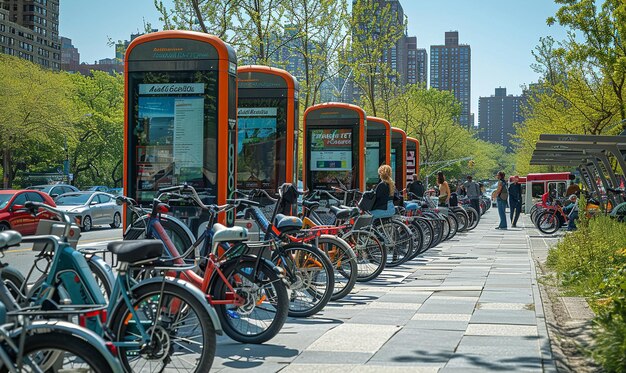 Photo piste de course à vélo urbaine