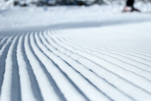 Piste de ski préparée