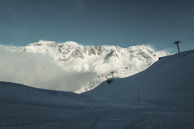 Pistes de ski de Val cenis dans les alpes françaises