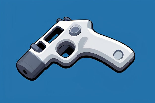 Pistole jouet icône de dessin animé objet virtuel jeu prop style simple arme d'artillerie illustration conception de l'interface utilisateur