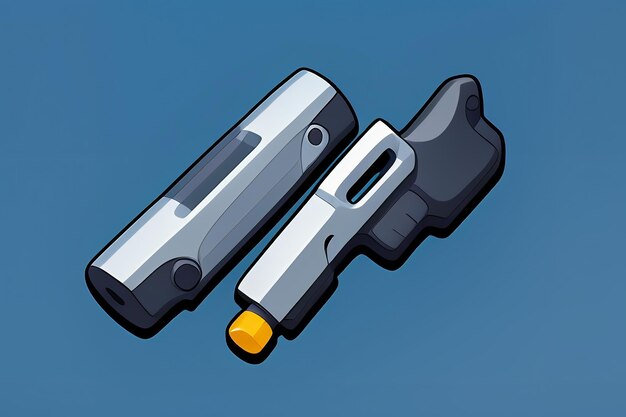 Pistolet jouet dessin animé icône élément virtuel jeu accessoire style simple pistolet arme illustration conception de l'interface utilisateur