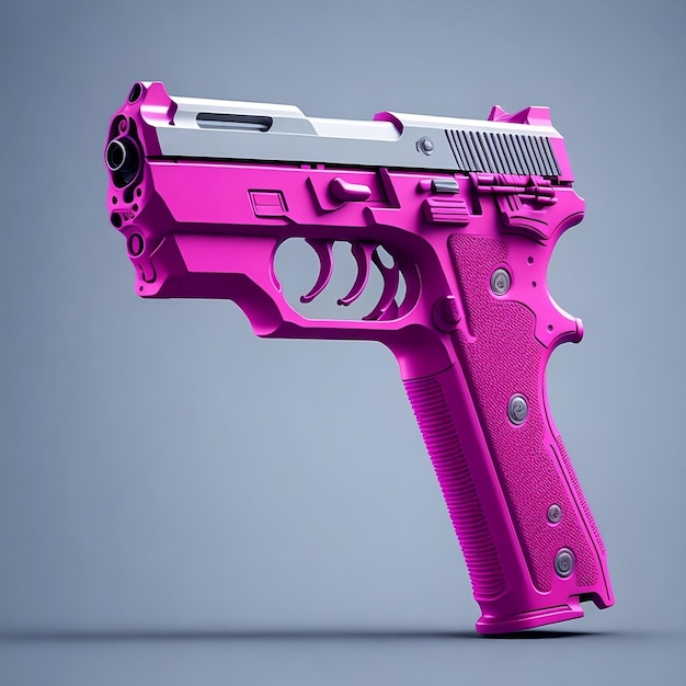 Photo un pistolet rose avec le mot pistolet dessus