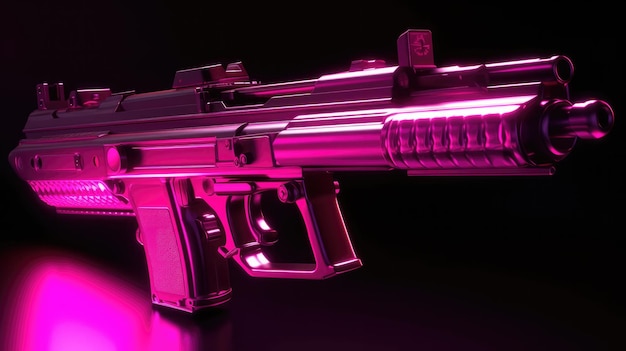 Pistolet rose avec le mot rose dessus