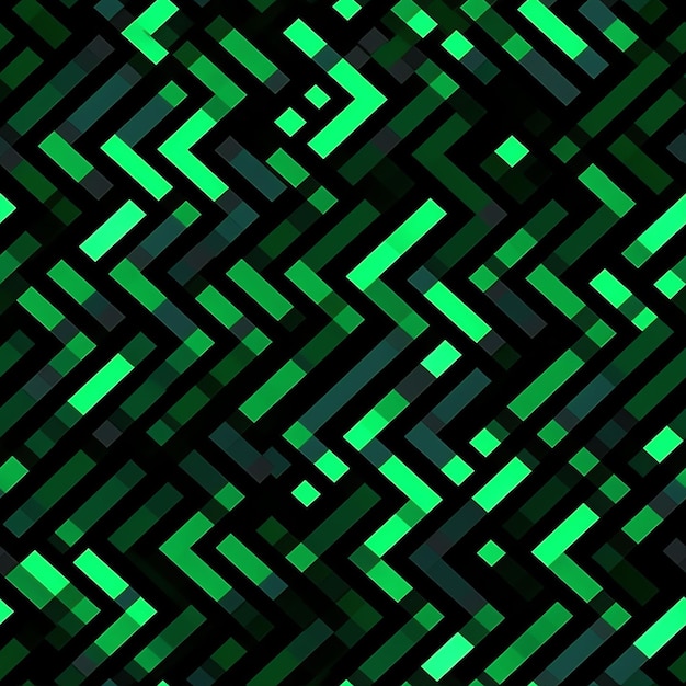 Pixel Art Création de motifs Pixel Art noir et vert