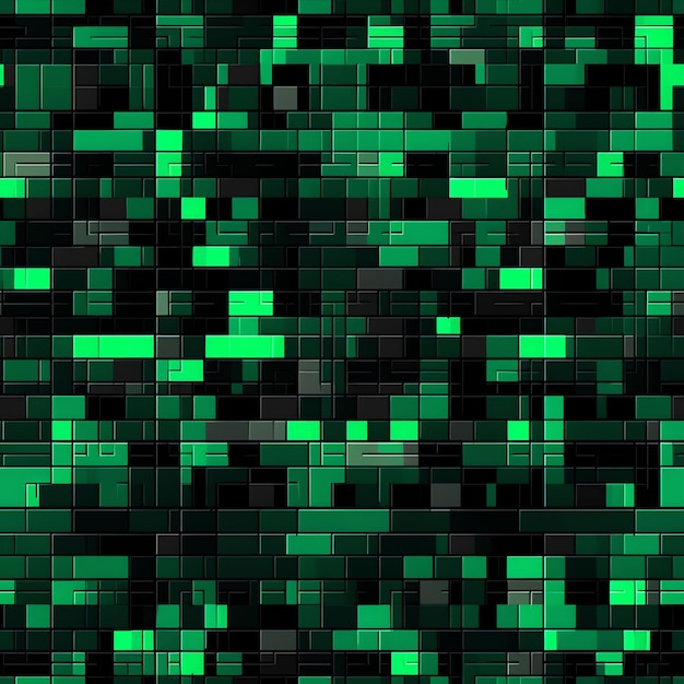 Pixel Art Création de motifs Pixel Art noir et vert