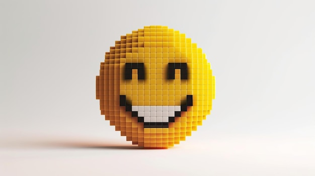 Pixel emoji Style émotions symbole expression faciale sentiments messages réseaux sociaux communication messagers symboles de chat générés par l'IA