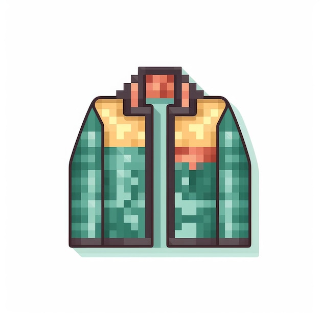 Pixel, veste, icône Banque d'Illustrations