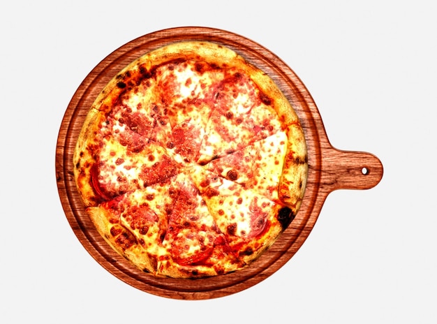 Une pizza au fromage et aux tomates.