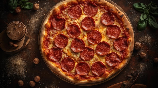 Une pizza au pepperoni de chez Pizza Hut