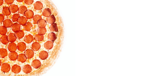 Pizza Au Pepperoni Originale Classique Italienne Fraîche Isolée