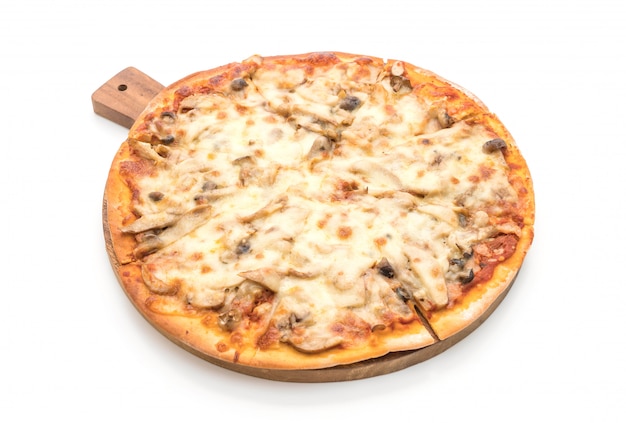 pizza aux champignons avec sauce miso