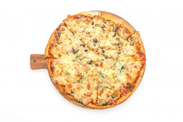 pizza aux épinards et aux champignons