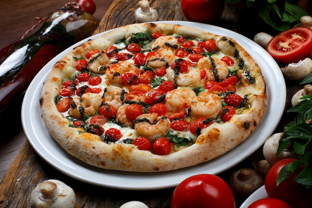 Pizza aux fruits de mer