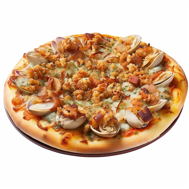 Une pizza avec beaucoup de garnitures dessus