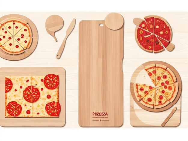 Photo pizza en bois vectoriel et planches à couper gratuites