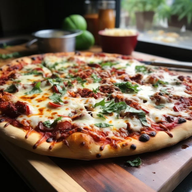 Pizza Classique Fromage Délicieux Nourriture réconfortante pour tout le monde