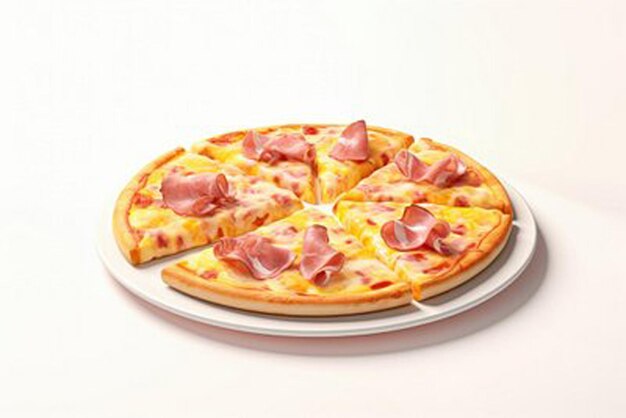 Photo une pizza dans une assiette.