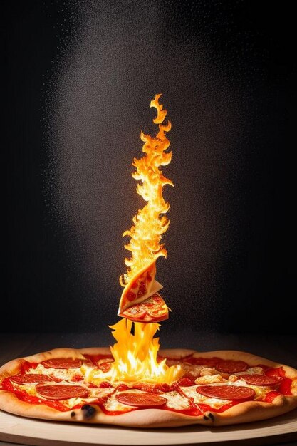 Photo une pizza faite maison.