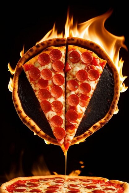 Photo une pizza faite maison.