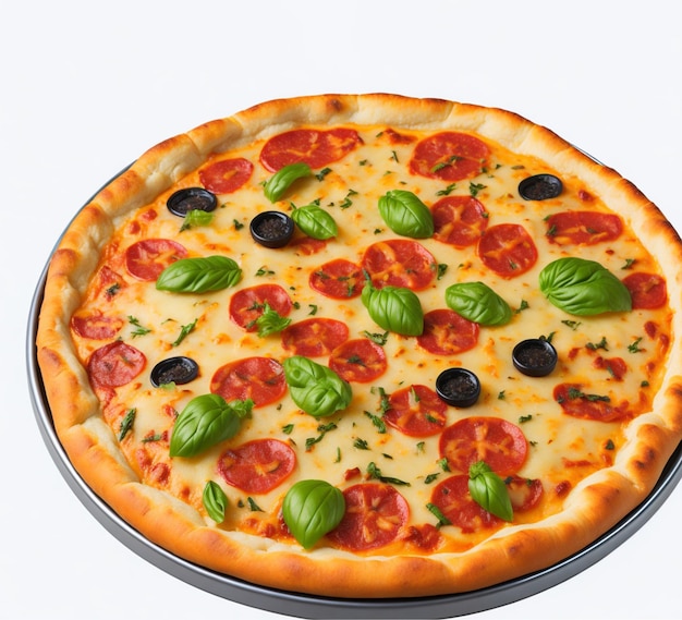 Pizza sur fond blanc