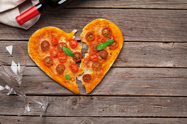 Pizza en forme de coeur