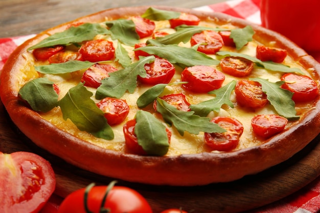 Pizza Margherita gros plan