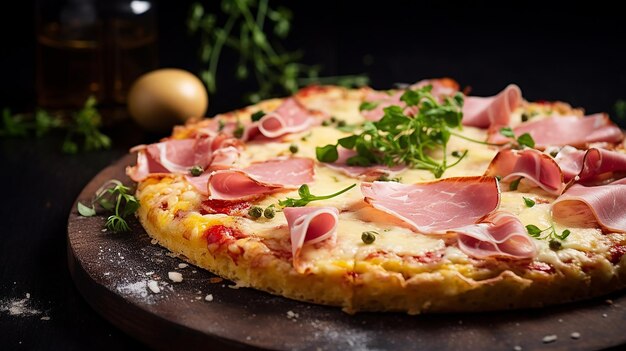 Pizza sans farine avec jambon et crème Recette Un délice savoureux