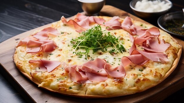 Pizza sans farine avec jambon et crème Recette Un délice savoureux