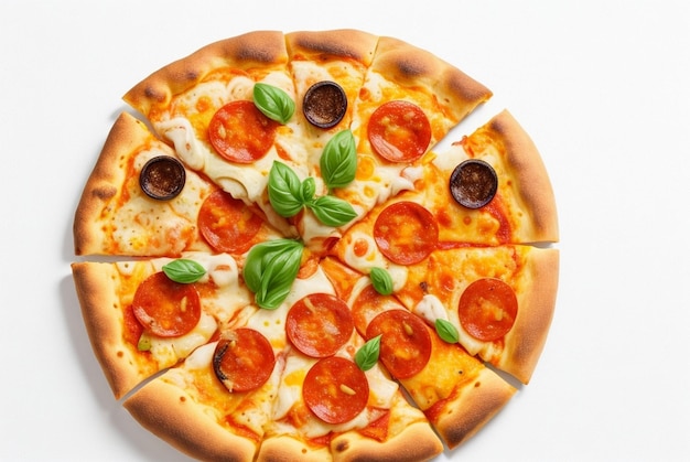 Une pizza spéciale et délicieuse avec des tomates.