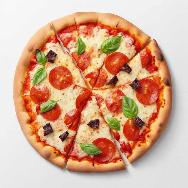 Une pizza spéciale et délicieuse avec des tomates.