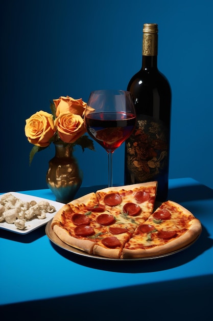 Pizza vin alimentaire