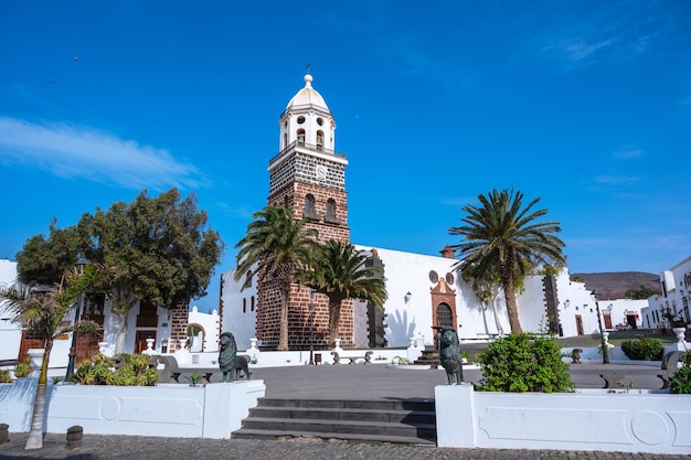 Place de l'église de Teguise Lanzarote Iles Canaries Espagne