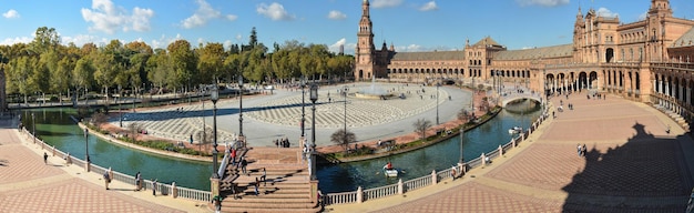 Place d'Espagne dans le panorama de Séville