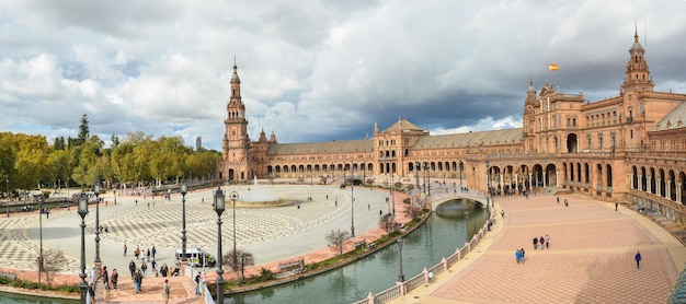 Place d'Espagne dans le panorama de Séville